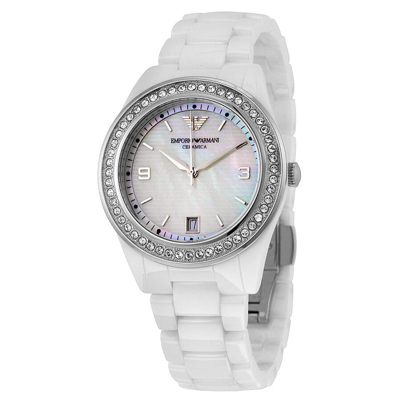 Armani hot sale crystal watch