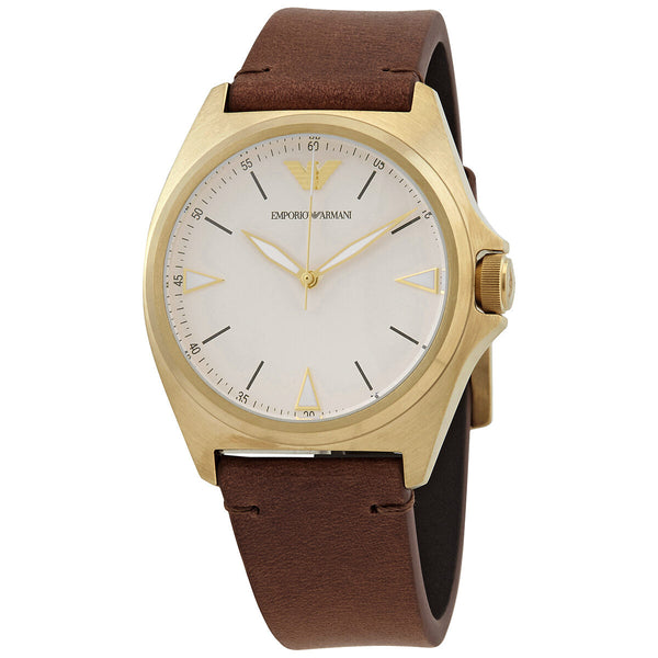 Emporio Armani Nicola Quartz Beige Dial Men's Watch #AR11331 - Watches of America