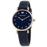 Emporio Armani Retro Navy Dial Ladies Watch #AR1989 - Watches of America
