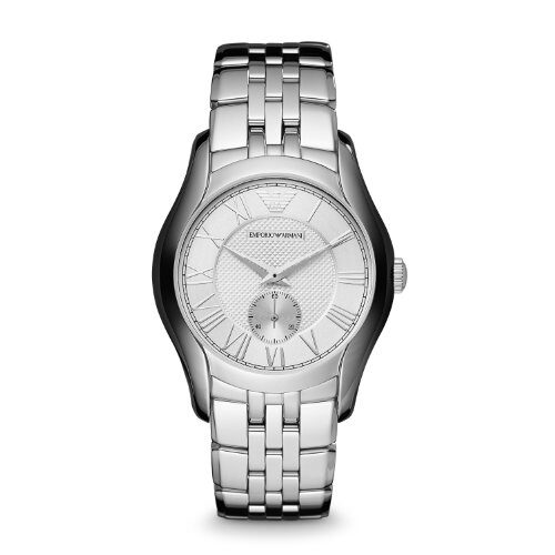 Emporio Armani Silver Dial Stainless Steel Unisex Watch #AR1711 - Watches of America