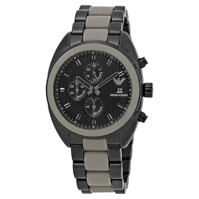 Emporio Armani Sportivo Chronograph Black Dial Men's Watch #AR5953 - Watches of America