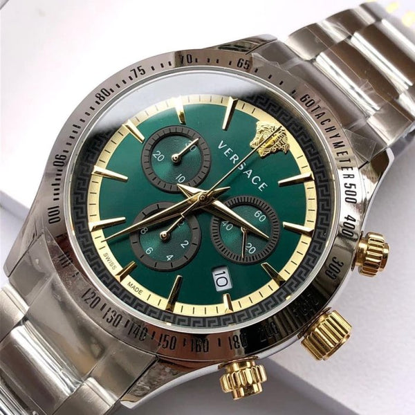 Versace Classic Chronograph Green Dial Men's Watch VEV700721 - Watches of America #2