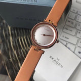 Skagen Tanja Silver Dial Brown Leather Ladies Watch SKW2514 - Watches of America #2