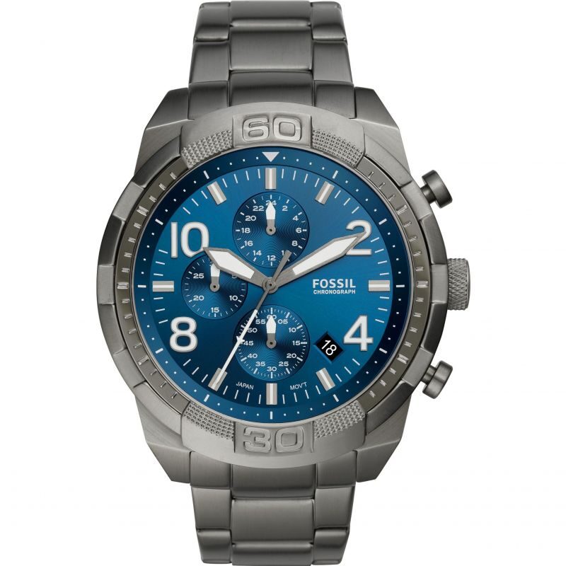 Fossil Bronson Chronograph Quartz Blue Dial Men's Watch FS5711 - Watches of America