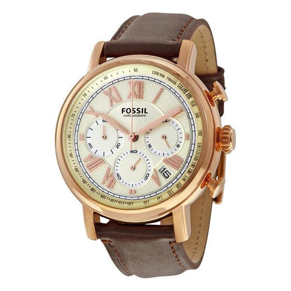 Fossil Buchanan Chronograph Champagne Dial Men's Watch FS5103 - Watches of America