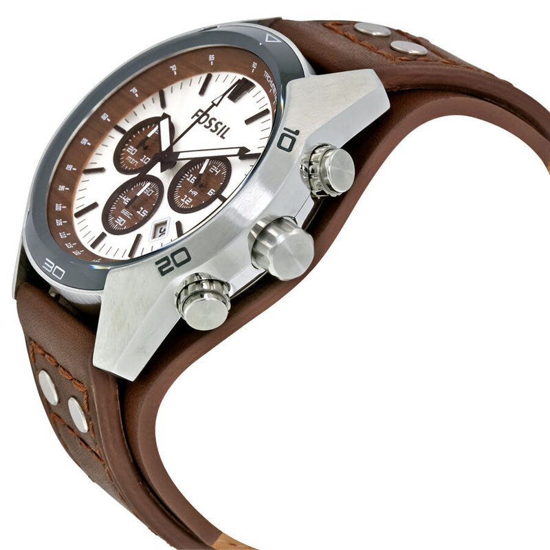 Fossil Coachman Chronograph Cuff Leather Men's Watch #CH2565 - Watches of America #2