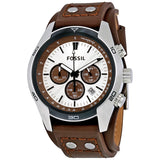 Fossil Coachman Chronograph Cuff Leather Men's Watch #CH2565 - Watches of America