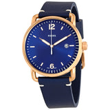 Fossil Commuter Blue Dial Navy Blue Leather Men s Watch FS5274 Watches of America