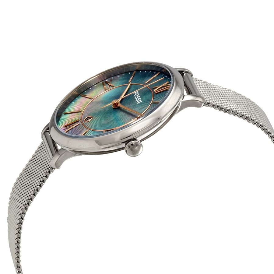 シナプス　watch Fossil Jacqueline Mother of Pearl Blue Dial Silver Mesh