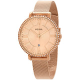 Fossil Jacqueline Quartz Rose Dial Rose Gold-tone Ladies Watch #ES4628 - Watches of America