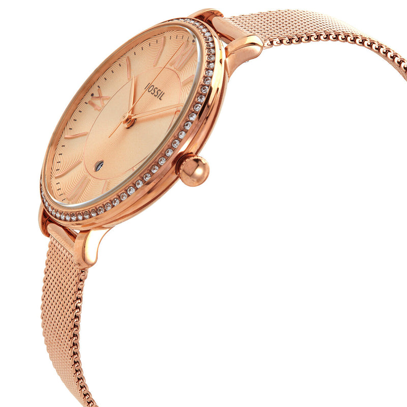 Fossil Jacqueline Quartz Rose Dial Rose Gold-tone Ladies Watch #ES4628 - Watches of America #2