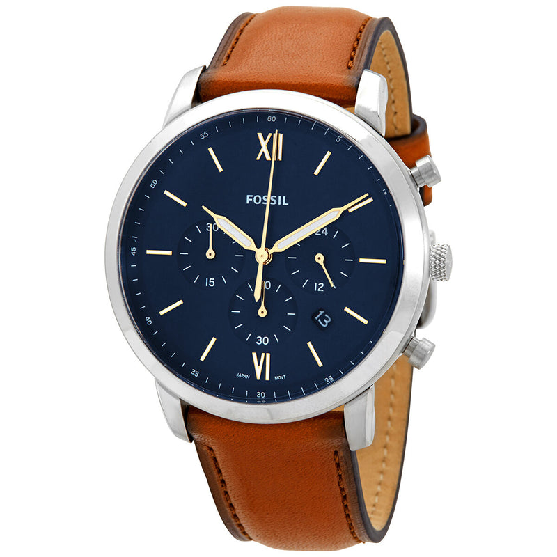 Fossil Neutra Chronograph Quartz Blue Dial Men's Watch FS5453 - Watches of America