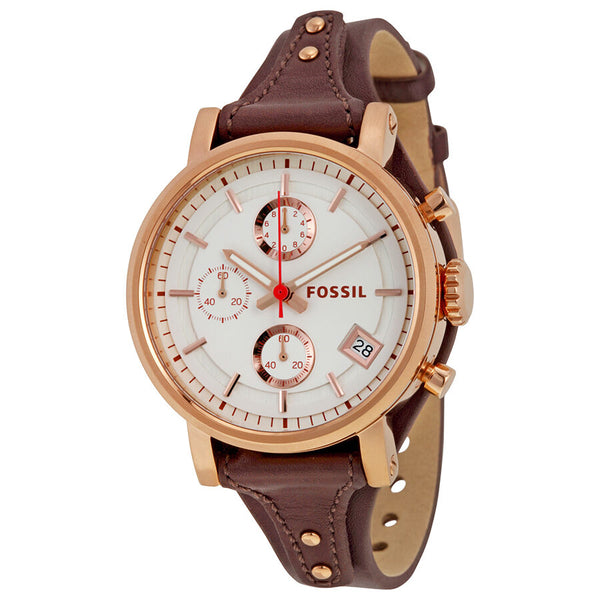 Fossil Original Boyfriend Reloj cronografo con esfera blanca para muje Watches of America