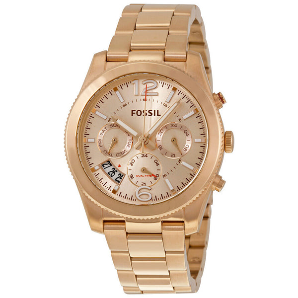 Fossil Perfect Boyfriend Multifunction Rose Dial Ladies Watch ES3885 - Watches of America