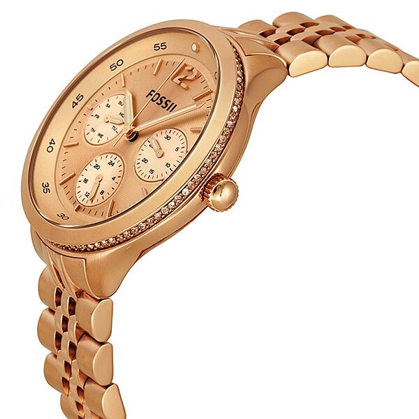 Fossil The Editor GMT Rose Gold-Tone Stainless Steel Ladies Watch #ES3241 - Watches of America #2