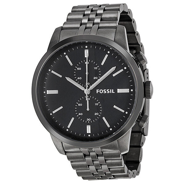 Fossil Townsman Chronograph Grey Dial Smoke Ion-plated Men's Watch FS4786 - Watches of America