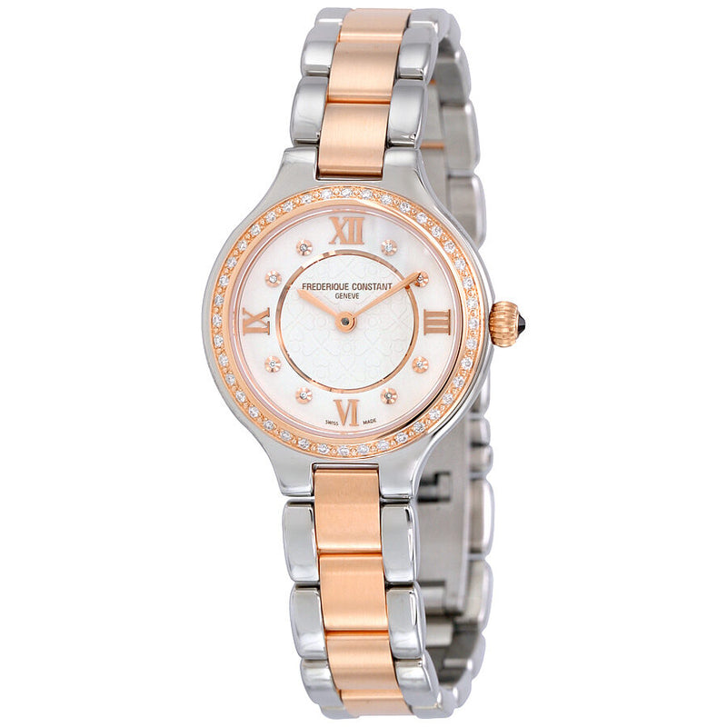 Frederique Constant Classcis Delight Silver Diamond Dial Two-tone Steel Ladies Watch #FC-200WHD1ERD32B - Watches of America