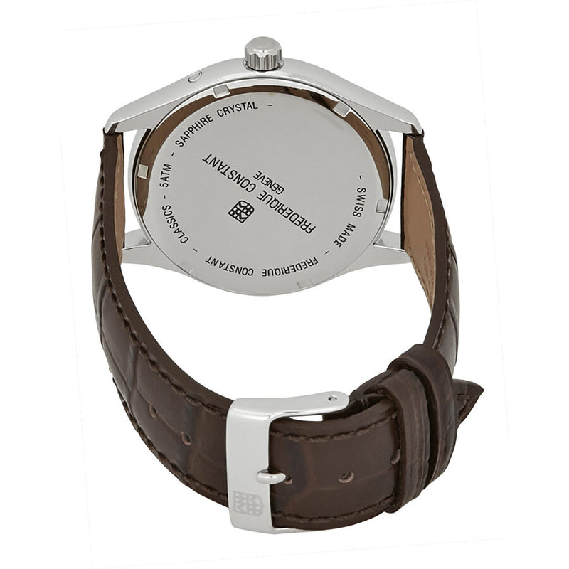 Frederique Constant Classics Silver Dial Men's Brown Leather Watch #FC-259WR5B6-BN - Watches of America #3