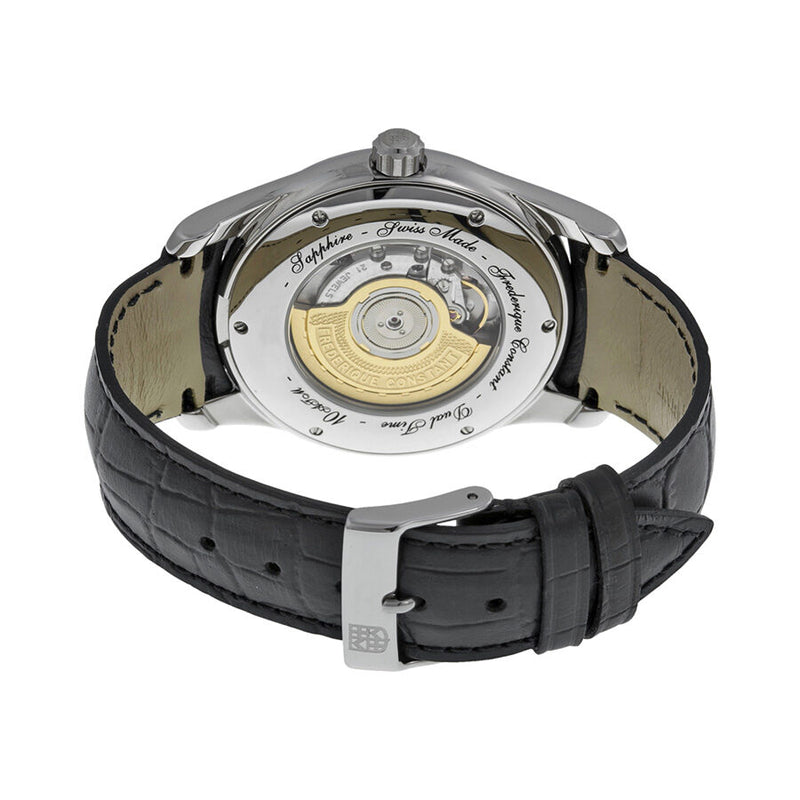 Frederique Constant Clear Vision Automatic White Dial Black Leather Men's Watch #FC-325S6B6 - Watches of America #3