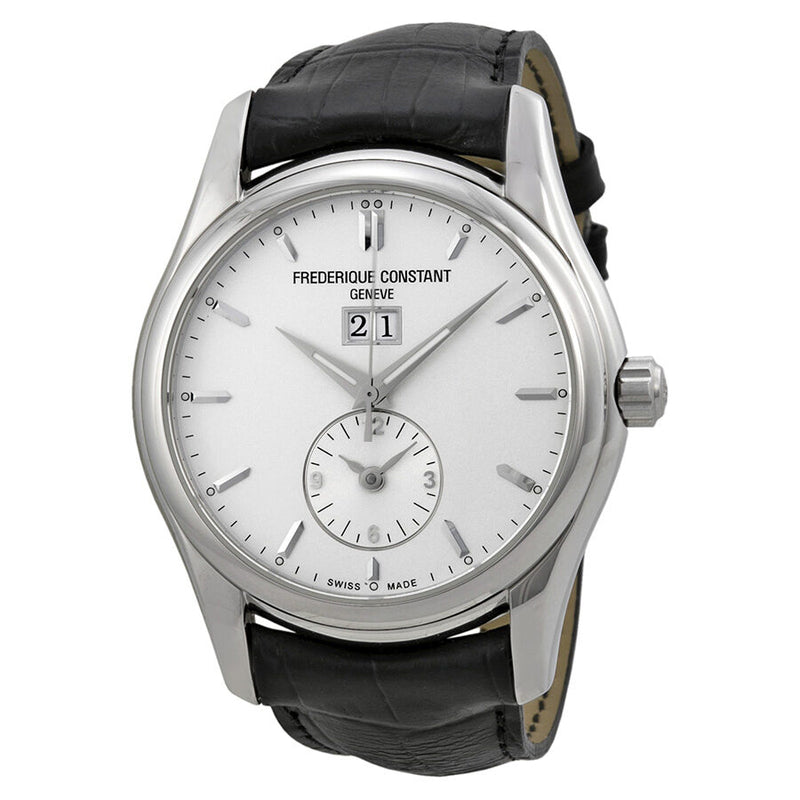 Frederique Constant Clear Vision Automatic White Dial Black Leather Men's Watch #FC-325S6B6 - Watches of America