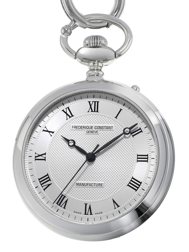 Frederique Constant Manufacture Silver Dial Pocket Watch #FC-700MC6PW6 - Watches of America