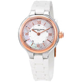Frederique Constant Silver Mother of Pearl Dial Ladies Horological Smartwatch #FC-281WH3ER2 - Watches of America