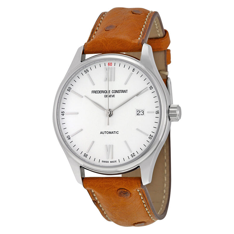 Frederique Constant Classic Silver Dial Tan Leather Men's Watch Watch #FC-303WN5B60S - Watches of America