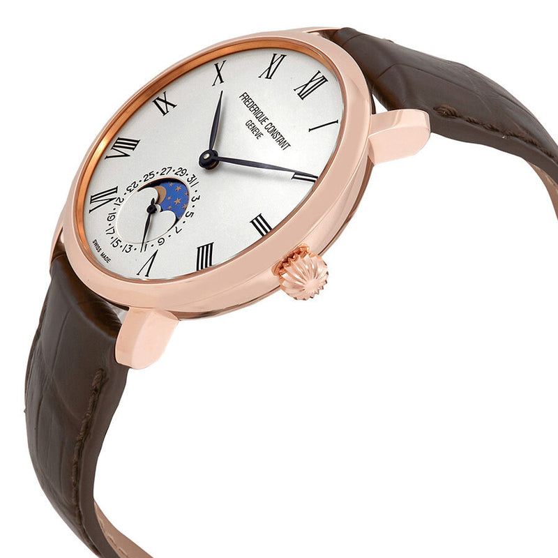Frederique Constant Slimline Moonphase Automatic Silver Dial Men's Watch #FC-705WR4S4 - Watches of America #2