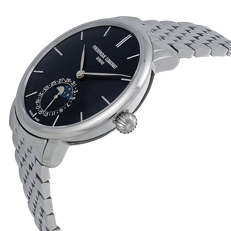 Frederique Constant Slimline Moonphase Navy Blue Dial Steel Men's Watch #FC-705N4S6B - Watches of America #2