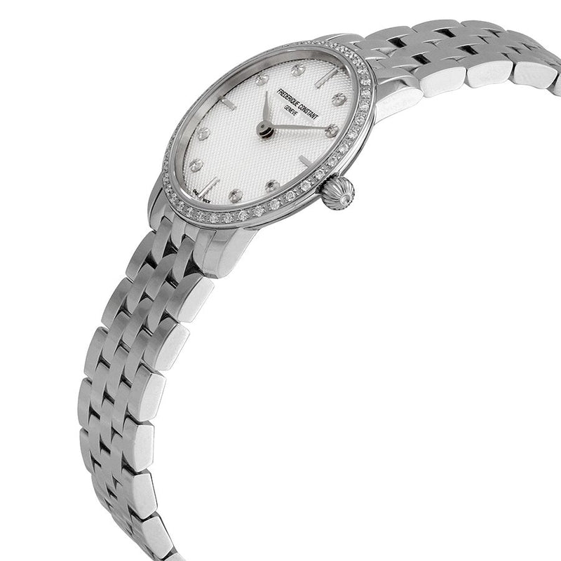 Frederique Constant Slimline Quartz Diamond White Dial Ladies Watch #FC-200STDSD6B - Watches of America #2