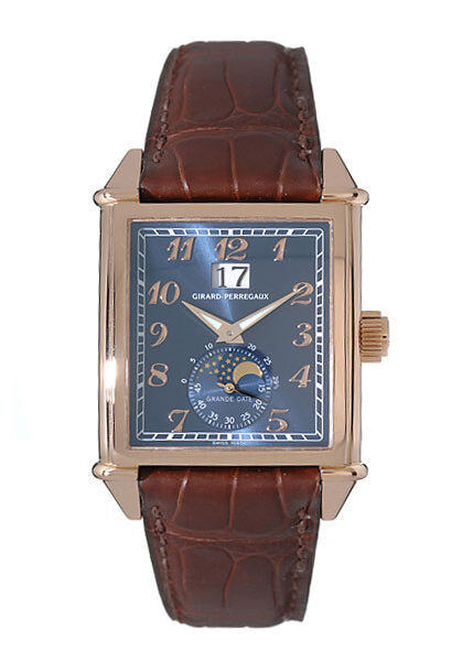 Girard Perregaux Vintage 1945 18kt Rose Gold Brown Leather Men's Watch #25800-52-421-BA6A - Watches of America