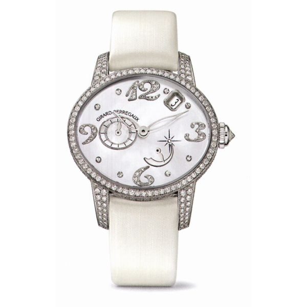 Girard Perregaux Cats Eye 18kt White Gold Diamond Automatic Ladies Watch #80480D53P762-KK7A - Watches of America