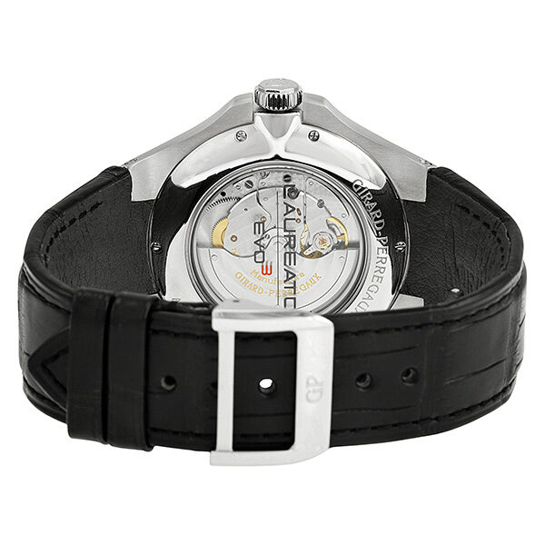 Girard Perregaux Laureato Automatic Silver Dial Black Leather Men's Watch #80185-11-131-BB6A - Watches of America #3
