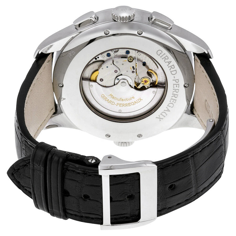 Girard Perregaux World Timer WW TC Chronograph Silver Dial Black Leather Men's Watch #49805-11-152-BA6A - Watches of America #3