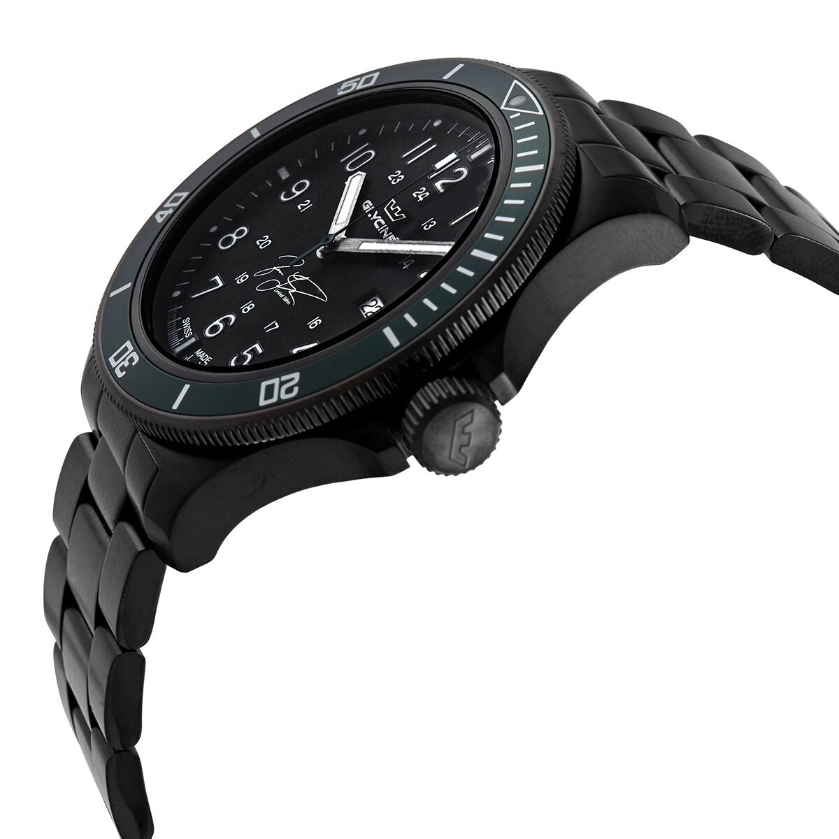 Glycine Combat Sub 46 Jason Taylor Automatic Black Dial Men s Watch GL0296 Watches of America