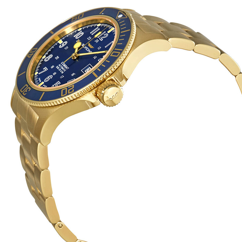 Glycine Combat Sub Automatic Blue Dial Yellow Gold-tone Men's Watch #GL0082 - Watches of America #2