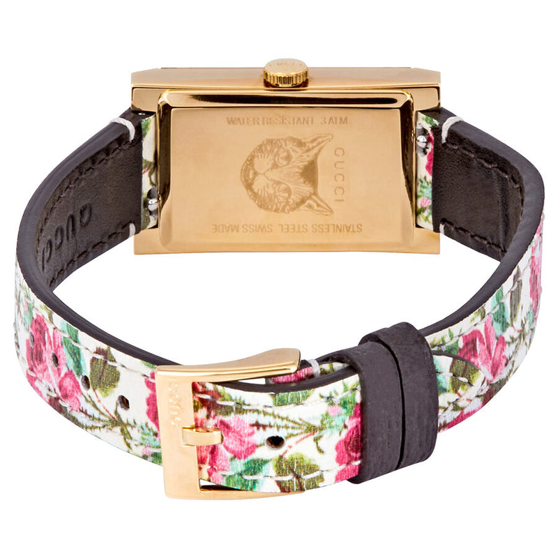 Gucci G-Frame Ivory with Floral Motif Dial Ladies Watch #YA147406 - Watches of America #3