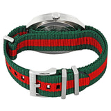 Gucci GG2570 Black Dial Green and Red Nylon Watch #YA142305 - Watches of America #3