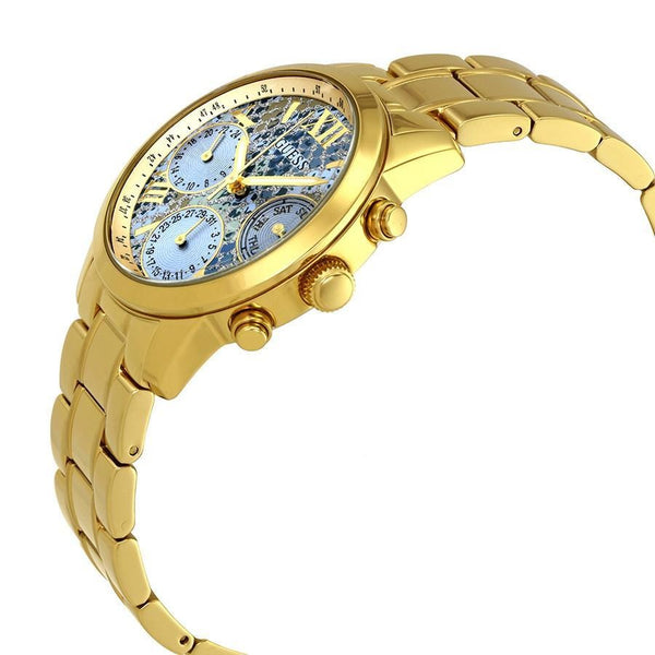 Reloj Guess Mini Sunrise multifunción con esfera azul para mujer W0448L6