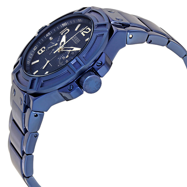 Kevin's Joyeros - Detalle del producto Ref. 6R06001832 - Reloj guess  analogo, para hombre, tablero redondo color azul, estilo index + romano,  pulso acero color plateado, calendario, GW0276G1