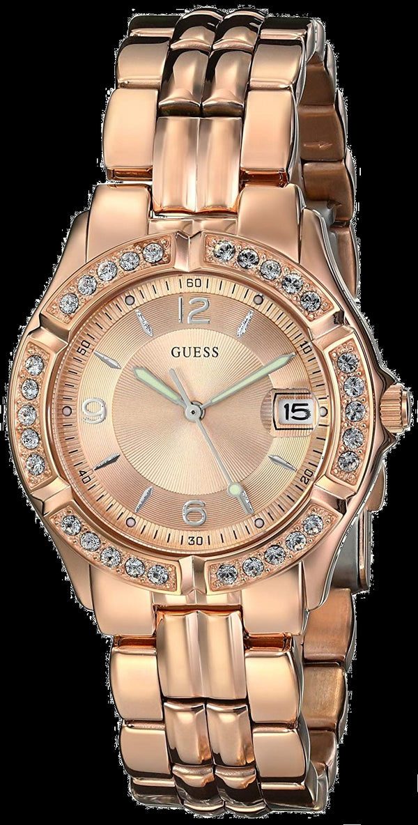Reloj Guess W11069L1 para mujer con esfera de cristal en tono dorado r Watches of America