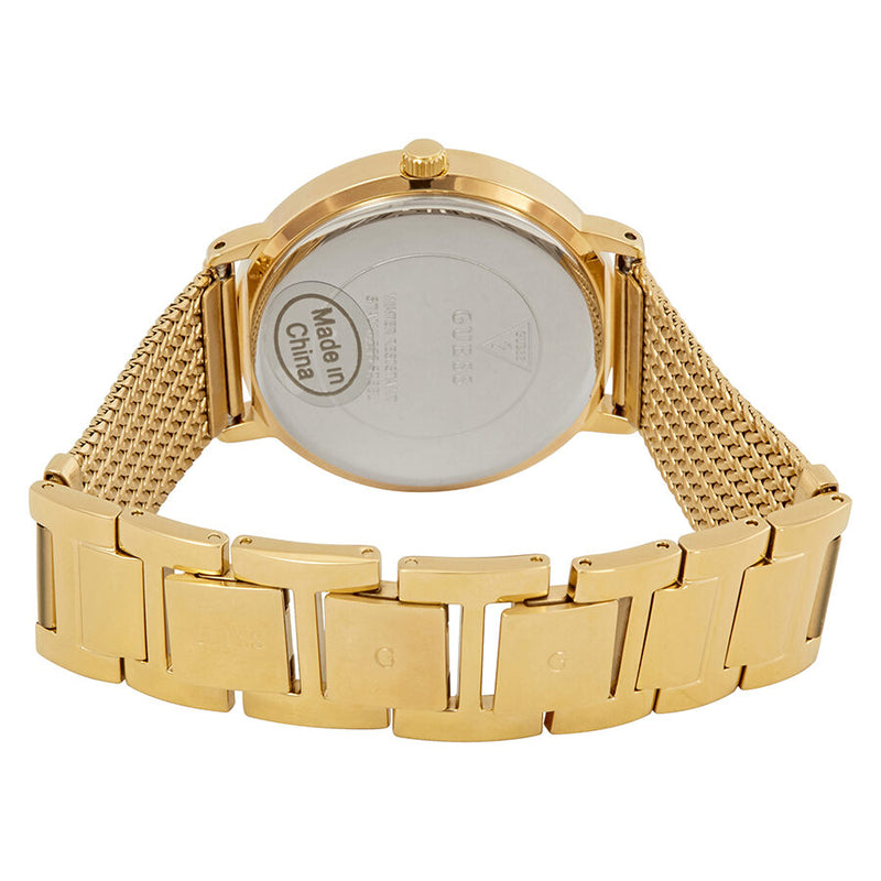 Guess Willow Crystal Silver Dial Yellow Gold PVD Ladies Watch W0836L3 - Watches of America #3