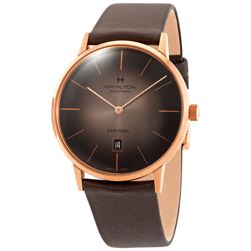 Hamilton American Classic Intra-Matic Automatic Brown Dial Men's Watch #H38745501 - Watches of America
