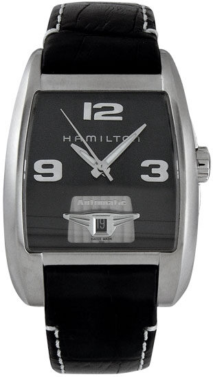 Hamilton Brooke XL Steel Black Men's Watch #H33515733 - Watches of America