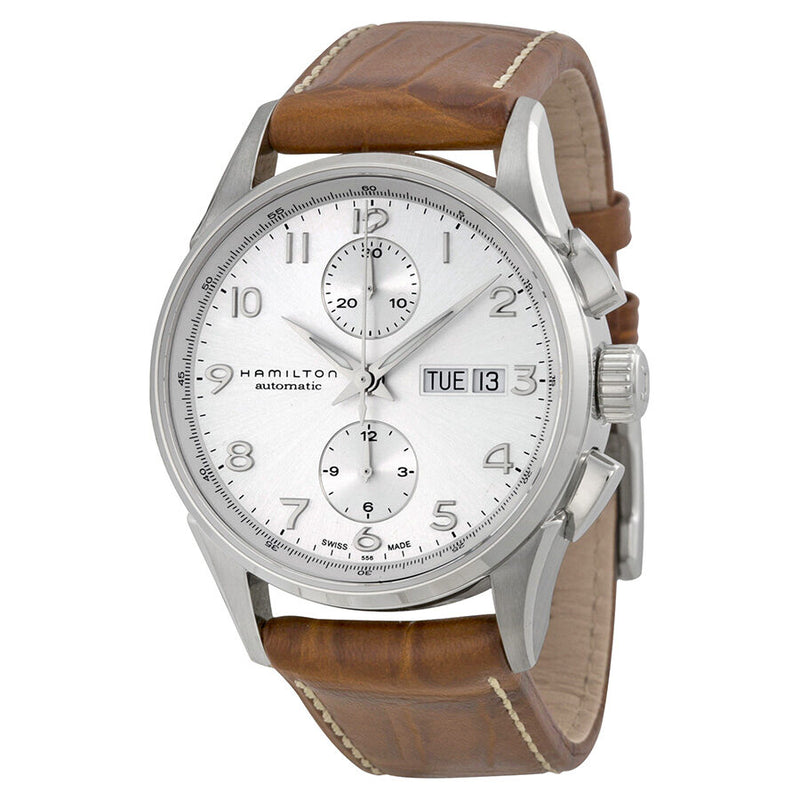 Hamilton Jazzmaster Maestro Silver Dial Brown Leather Men's Watch #H32576555 - Watches of America