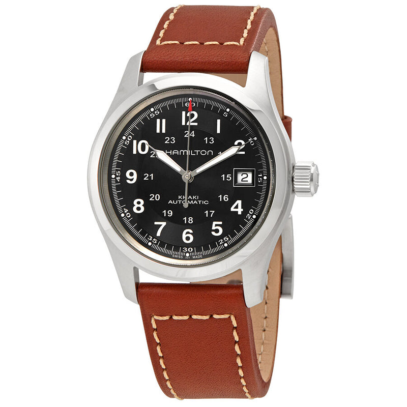 Hamilton Khaki Automatic Black Dial Men's Watch #H70455533 - Watches of America