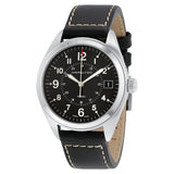 Hamilton Khaki Field Black Dial Black Leather Watch #H68551733 - Watches of America