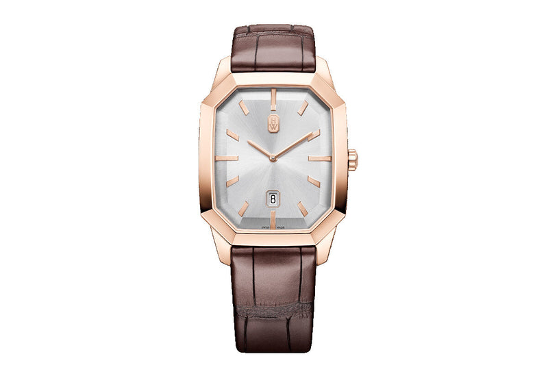 Harry Winston Emerald Quartz Men's 18kt Rose Gold Watch #EMEQHD33RR001 - Watches of America