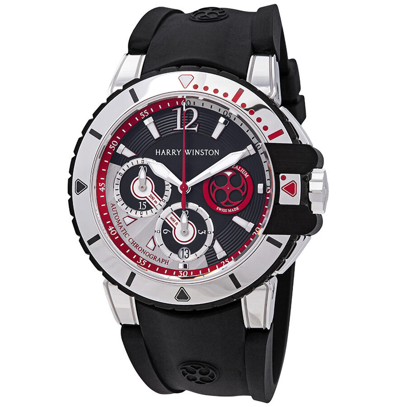 Harry Winston Ocean Diver Chronograph Automatic Men's 18k White Gold Watch #OCEACH44WZ007 - Watches of America
