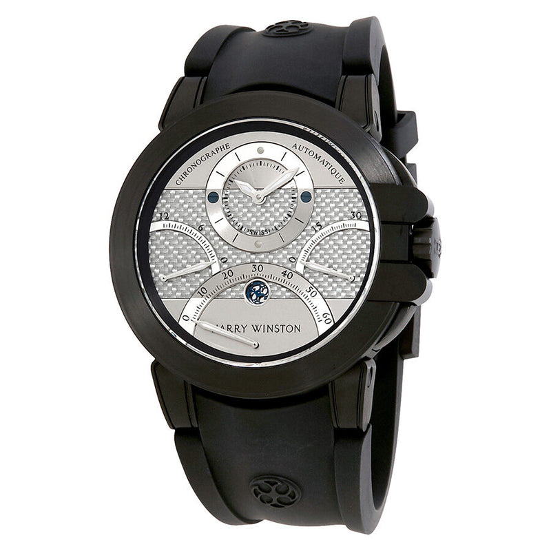 Harry Winston Ocean Triple Retrograde Chronograph Automatic Silver Dial Men's Watch #OCEACT44ZZ006 - Watches of America